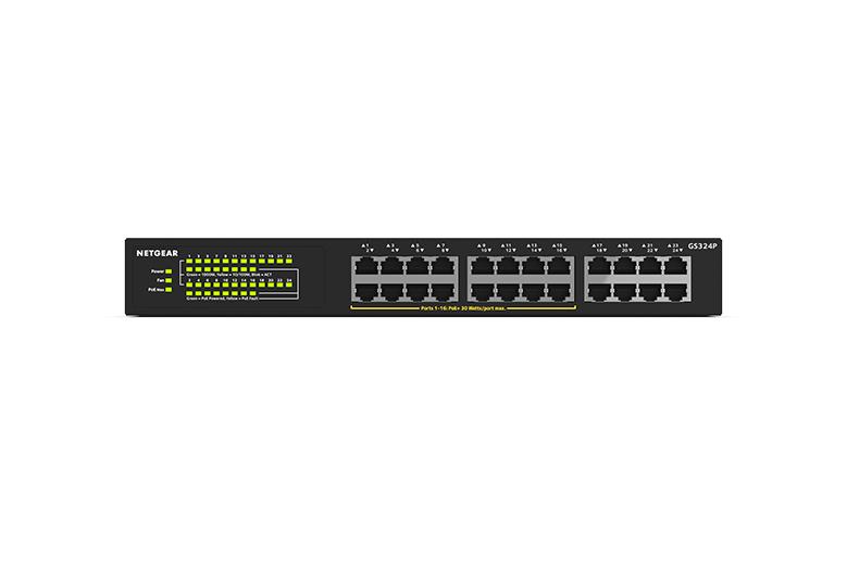 Netgear GS324P 24-Port Gigabit Ethernet Unmanaged Switch with 16-Ports PoE+ (190W)
