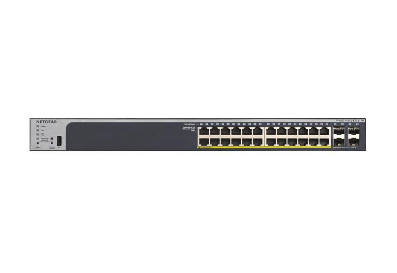Netgear GS728TP 24-Port Gigabit Ethernet PoE+ (190W)  Smart Switch with 4 SFP Ports