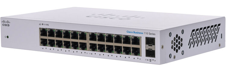 Cisco Business CBS110-24T Unmanaged Switch with 24 Port GE, 2x1G SFP Shared Ports