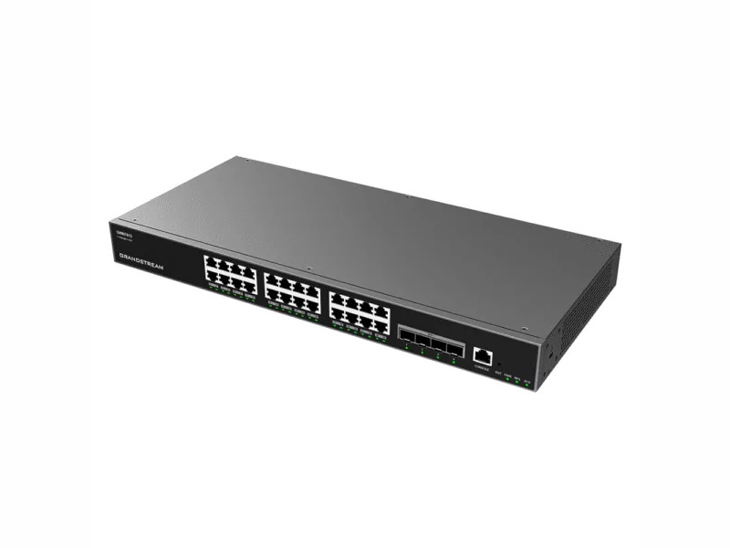 Grandstream GWN7813 Enterprise Layer 3 Managed Network Switch with 24 x GigE, 4 x 10Gigabit SFP+ Ports