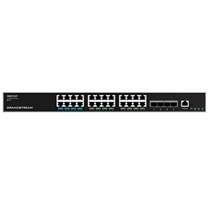 Grandstream GWN7813P Enterprise Layer 3 Managed 370W PoE+ Network Switch with 24 x GigE PoE+, 4 x 10Gigabit SFP+ Ports